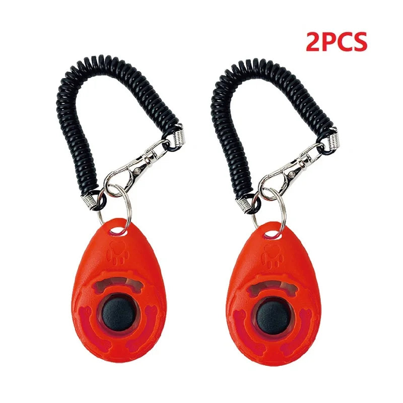 Clicker de dressage pour chiens et chats, avec différents modèles, dragonne ajustable et porte-clés sonore. Répulsif pour chiens.