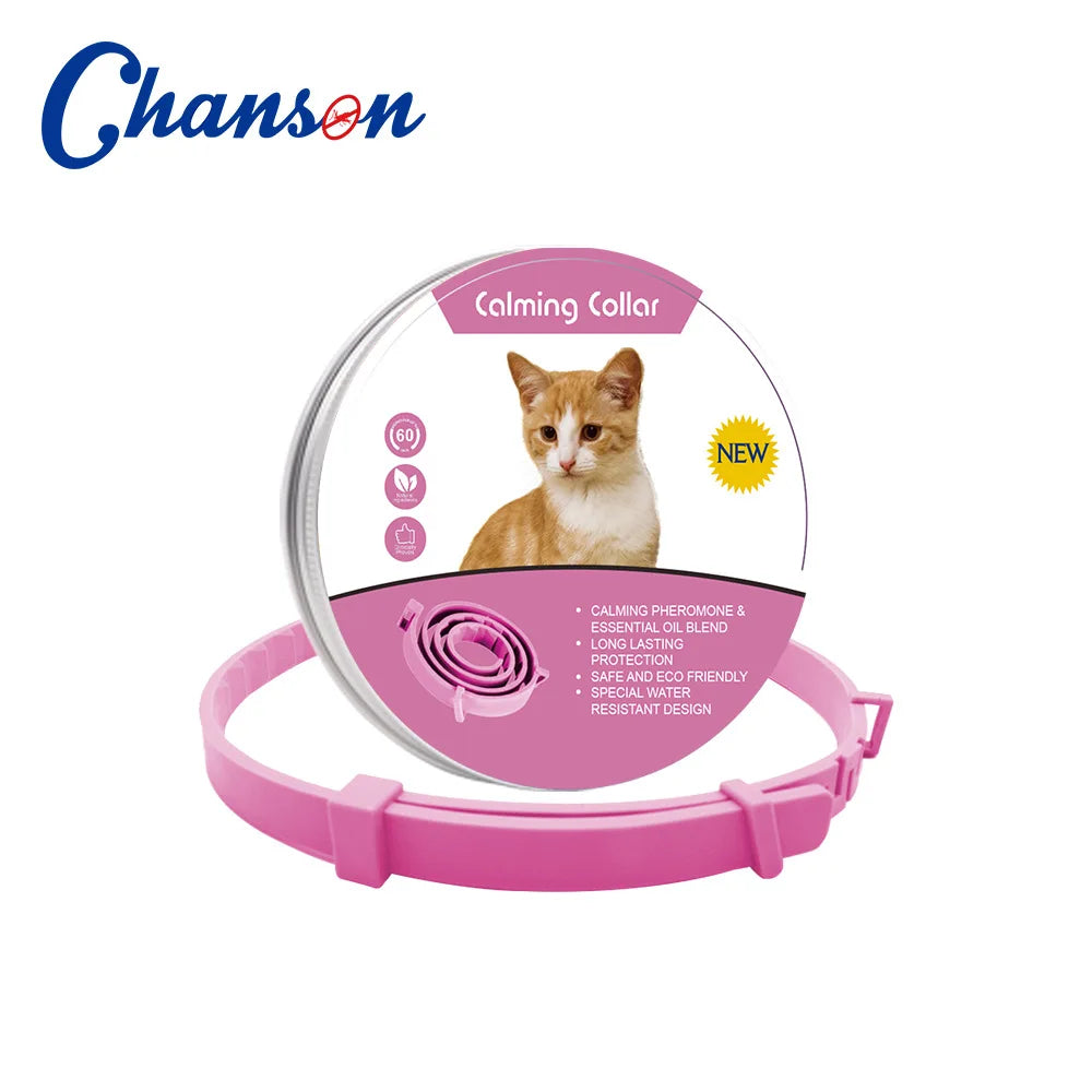 Collier apaisant aux phéromones pour chiens et chats – Réduit l'anxiété – Réglable, naturel et longue durée – Effet relaxant et apaisant