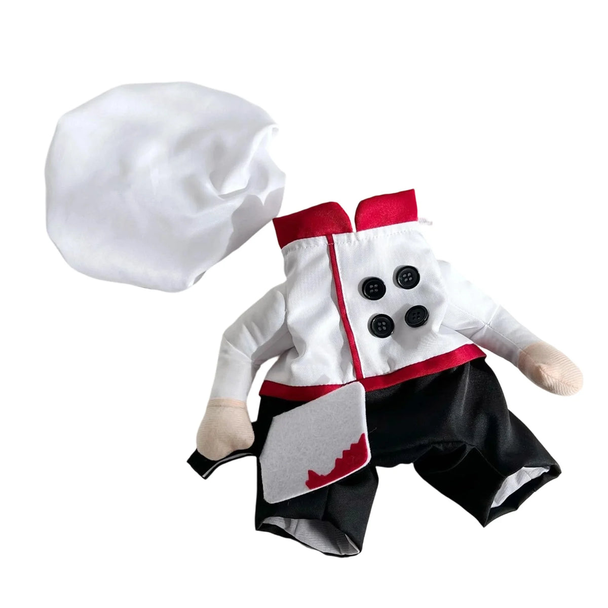 Costume de chef pour chien – Tenue de cosplay amusante avec toque – Déguisement mignon pour chiot, fête, vacances ou festival – Accessoire photo