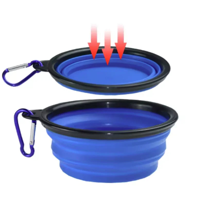 Gamelle portable et durable en TPR pour chiens et chats – Bol pliable en silicone pour l'eau et la nourriture, idéal pour les voyages et l'extérieur.