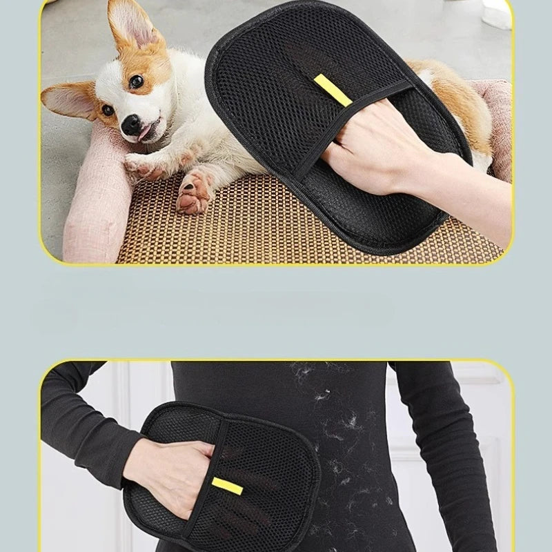 Gants portables et lavables pour enlever les poils d'animaux sur les vêtements – Accessoires et produits de nettoyage pour animaux