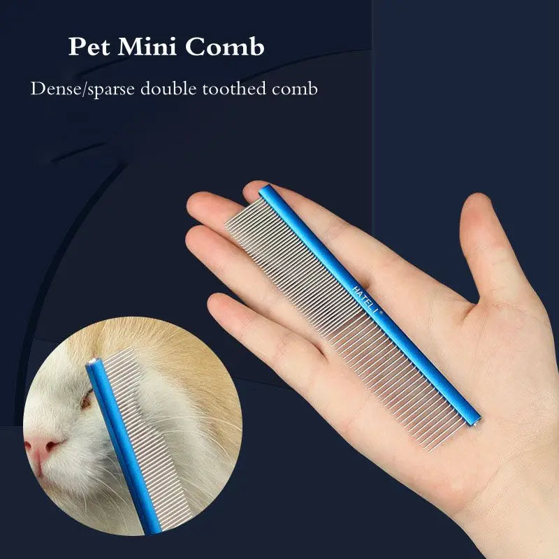 Peigne de toilettage en acier inoxydable de haute qualité pour chiens et chats à poils longs – Petit modèle