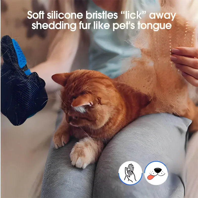 Gant de toilettage et de massage pour animaux (chiens et chats) – Élimination des poils morts, brosse de nettoyage et accessoire pour animaux