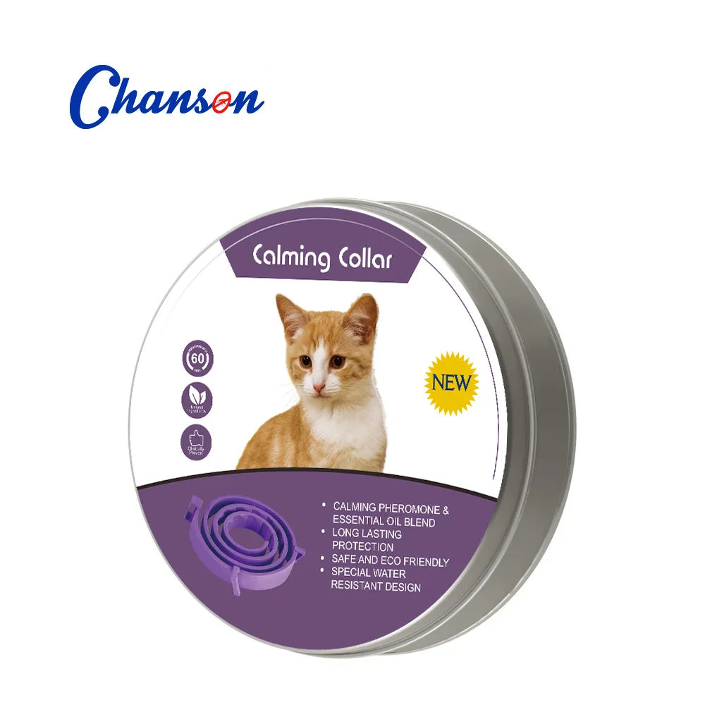 Collier apaisant aux phéromones pour chiens et chats – Réduit l'anxiété – Réglable, naturel et longue durée – Effet relaxant et apaisant
