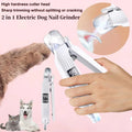 Lime et coupe-griffes électrique 2 en 1 pour animaux avec éclairage LED – Pour chiens et chats de toutes tailles (petits, moyens et grands)
