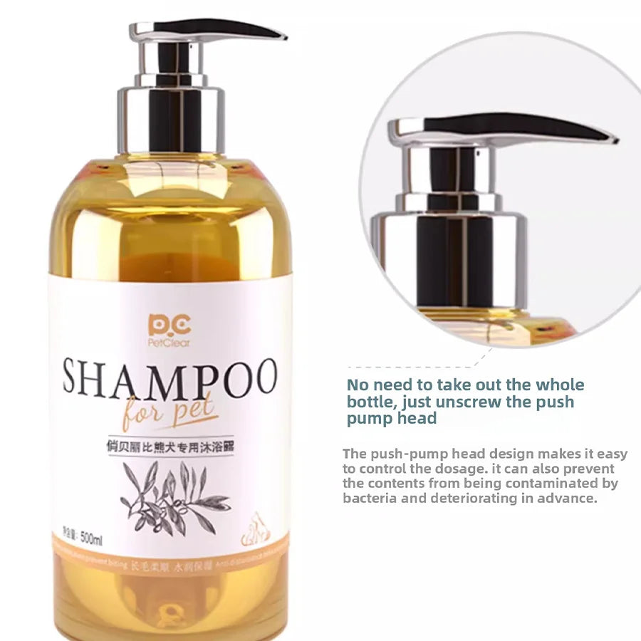 Shampoing et après-shampoing 2-en-1 pour chiens PETCLEAR – Formule douce – Gel de bain pour chiots (500 ml) – Produit de nettoyage spécialement conçu pour les chiens