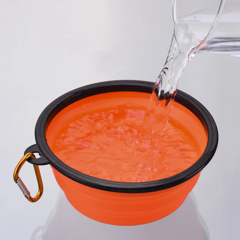 Gamelle portable et durable en TPR pour chiens et chats – Bol pliable en silicone pour l'eau et la nourriture, idéal pour les voyages et l'extérieur.