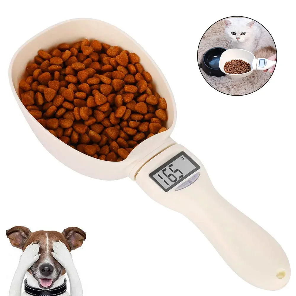 Cuillère-balance électronique pour aliments pour animaux (chiens et chats) – Doseur numérique avec écran LED pour la cuisine