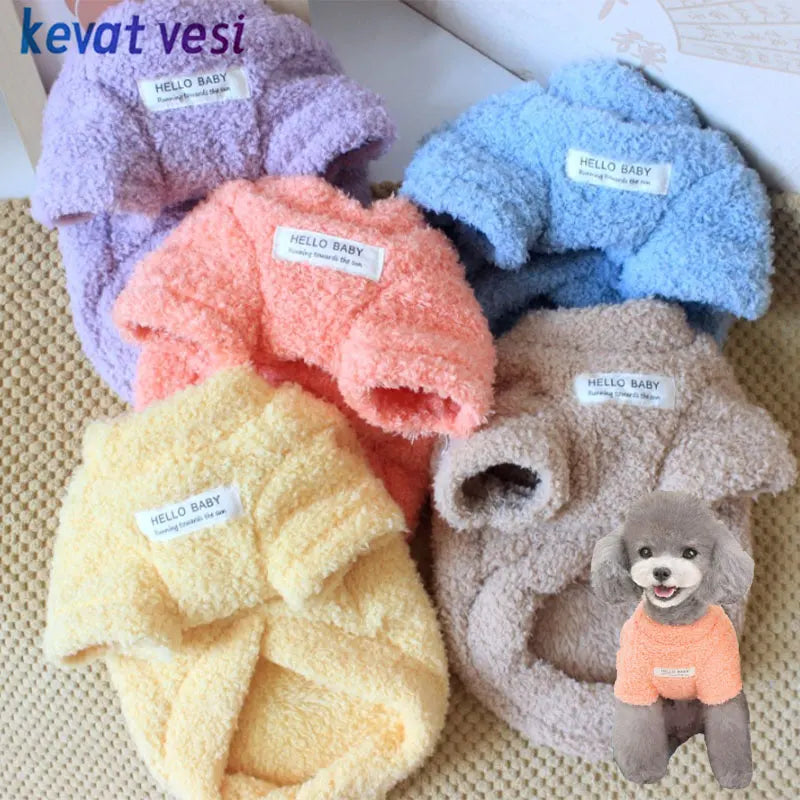 Pull d'hiver pour chien, vêtement chaud et douillet pour petits et moyens chiens et chats, manteau doux pour chiot, tenue pour Chihuahua ou Teddy, accessoires pour chiens