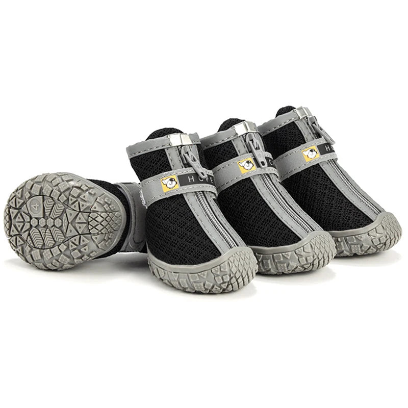 Chaussures pour chiens avec semelles antidérapantes et doublure en peluche épaisse – Protection chaude et respirante pour les pattes (adaptées à la marche et à l'extérieur)