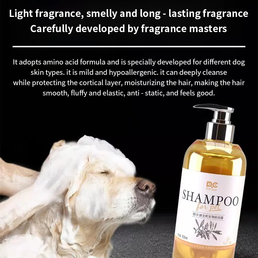 Shampoing et après-shampoing 2-en-1 pour chiens PETCLEAR – Formule douce – Gel de bain pour chiots (500 ml) – Produit de nettoyage spécialement conçu pour les chiens