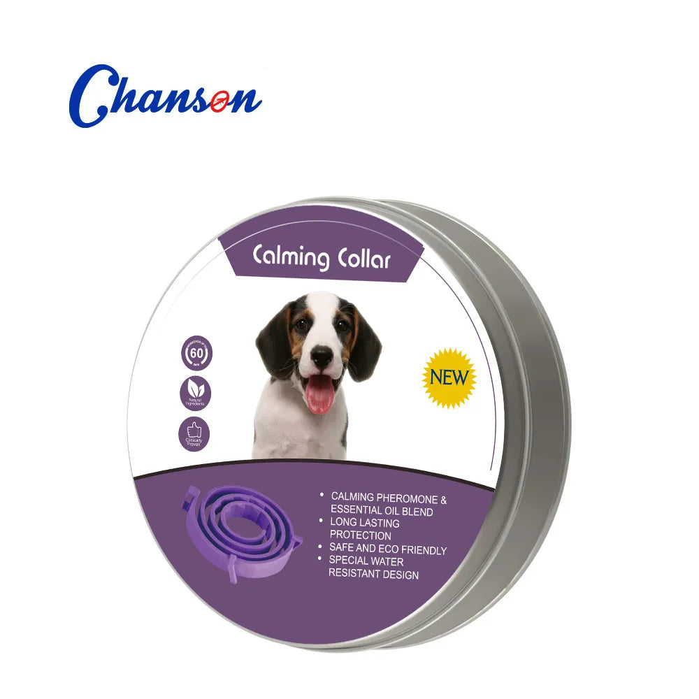 Collier apaisant aux phéromones pour chiens et chats – Réduit l'anxiété – Réglable, naturel et longue durée – Effet relaxant et apaisant