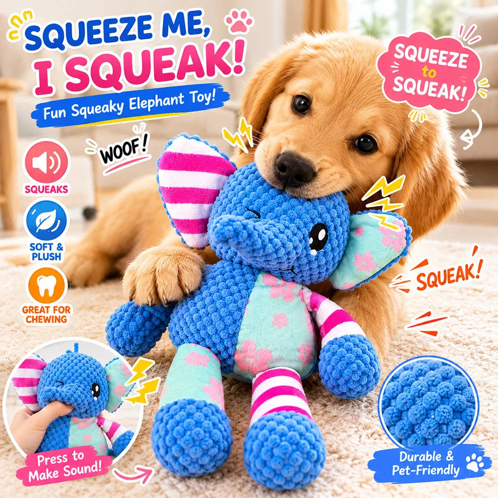 Jouet en peluche pour animaux avec pouic-pouic – Jouet interactif et ludique pour chiens et chats – Compagnon doux et résistant – Jouet à mâcher favorisant le nettoyage des dents – Conception robuste – Accessoire
