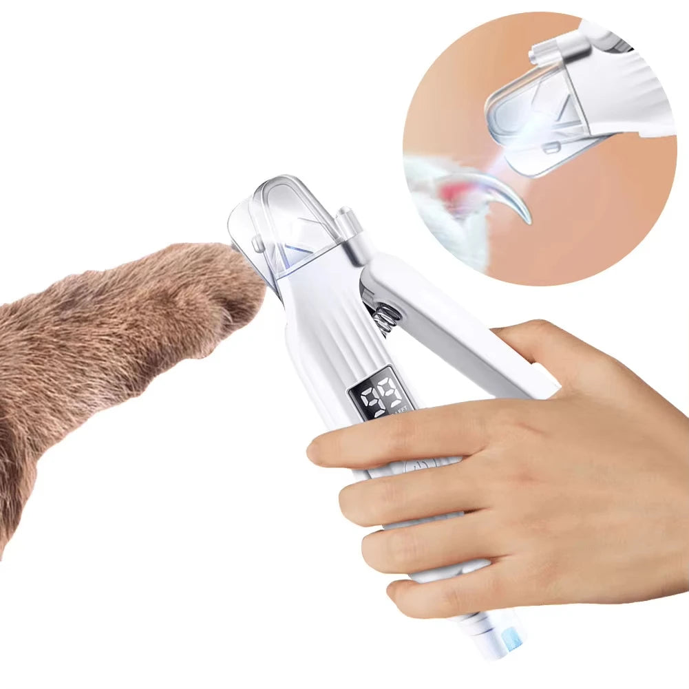 Lime et coupe-griffes électrique 2 en 1 pour animaux avec éclairage LED – Pour chiens et chats de toutes tailles (petits, moyens et grands)