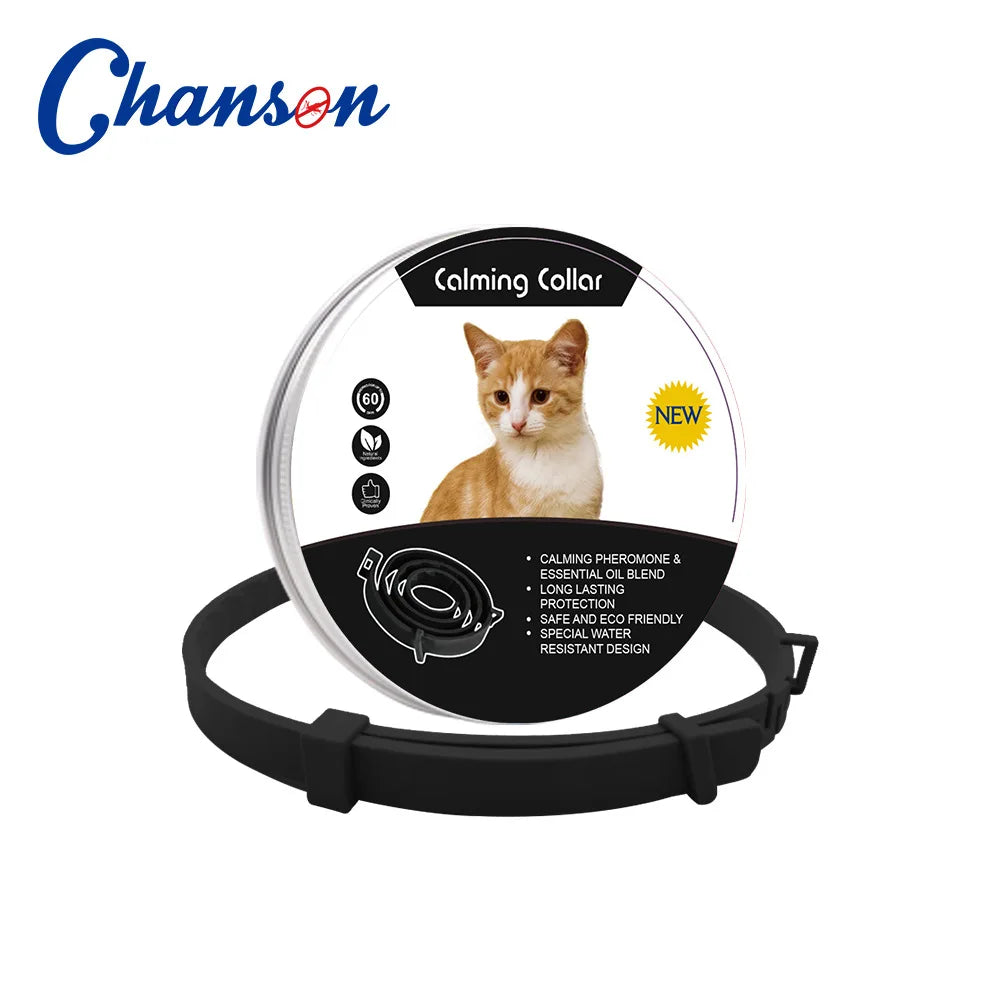 Collier apaisant aux phéromones pour chiens et chats – Réduit l'anxiété – Réglable, naturel et longue durée – Effet relaxant et apaisant