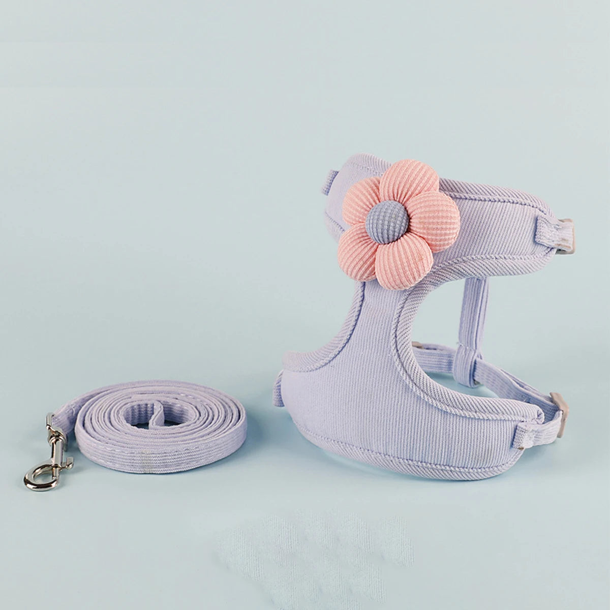 Ensemble harnais et laisse pour chat ou petit chien – Harnais réglable et respirant pour promenades