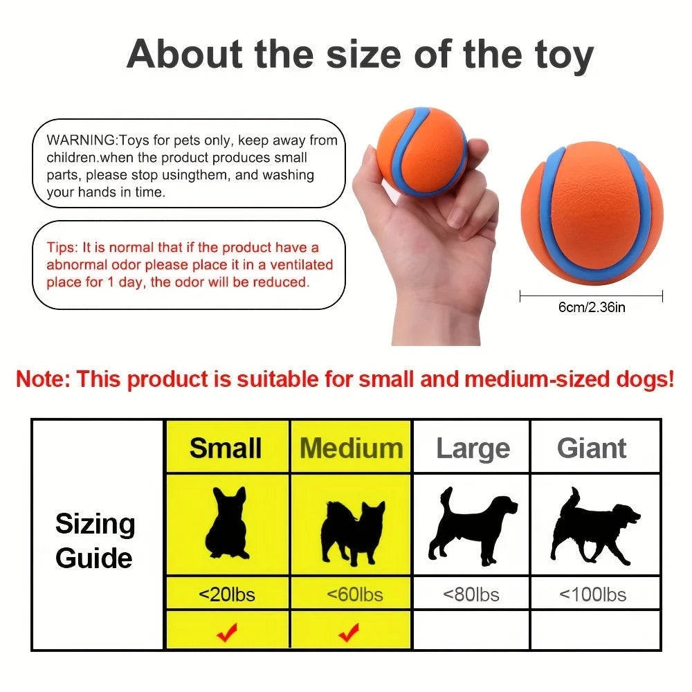 Balle à mâcher durable en silicone pour chien – Jouet interactif pour races moyennes, nettoyage des dents et plaisir de jeu