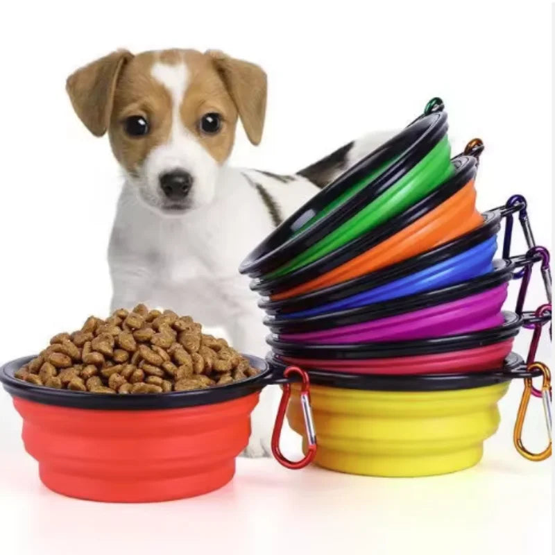 Gamelle portable et durable en TPR pour chiens et chats – Bol pliable en silicone pour l'eau et la nourriture, idéal pour les voyages et l'extérieur.