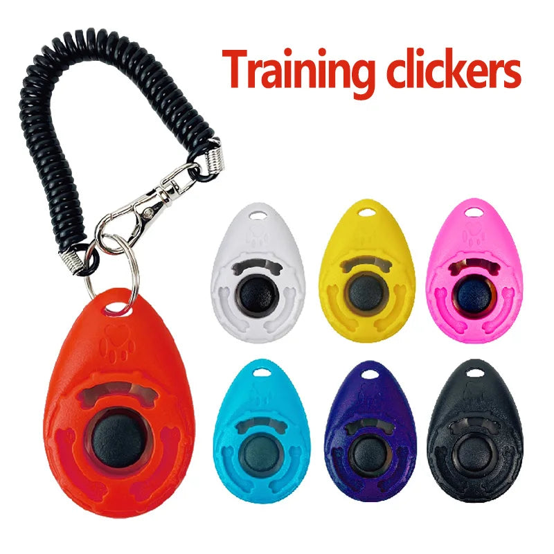 Clicker de dressage pour chiens et chats, avec différents modèles, dragonne ajustable et porte-clés sonore. Répulsif pour chiens.