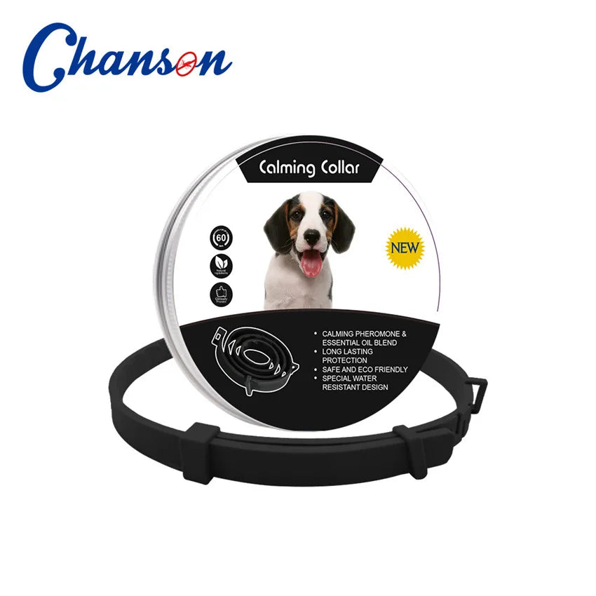 Collier apaisant aux phéromones pour chiens et chats – Réduit l'anxiété – Réglable, naturel et longue durée – Effet relaxant et apaisant