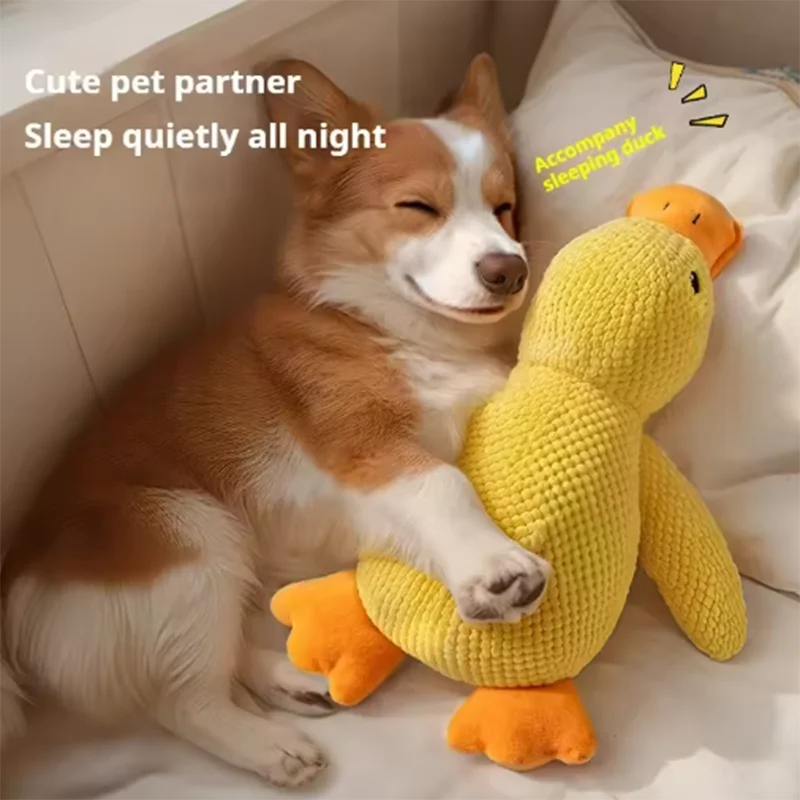 Jouet pour chien adorable en forme de canard : résistant aux morsures, idéal pour le nettoyage des dents et le jeu interactif. Parfait pour divertir les grands chiens et occuper les chiots pour éviter l'ennui.