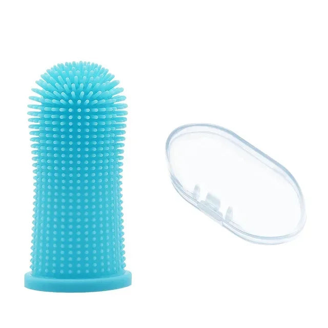 Brosse à dents pour animaux en silicone ultra-doux (format doigt) – Nettoyage des dents et soin de l'haleine – Non toxique – Pour chiens et chats