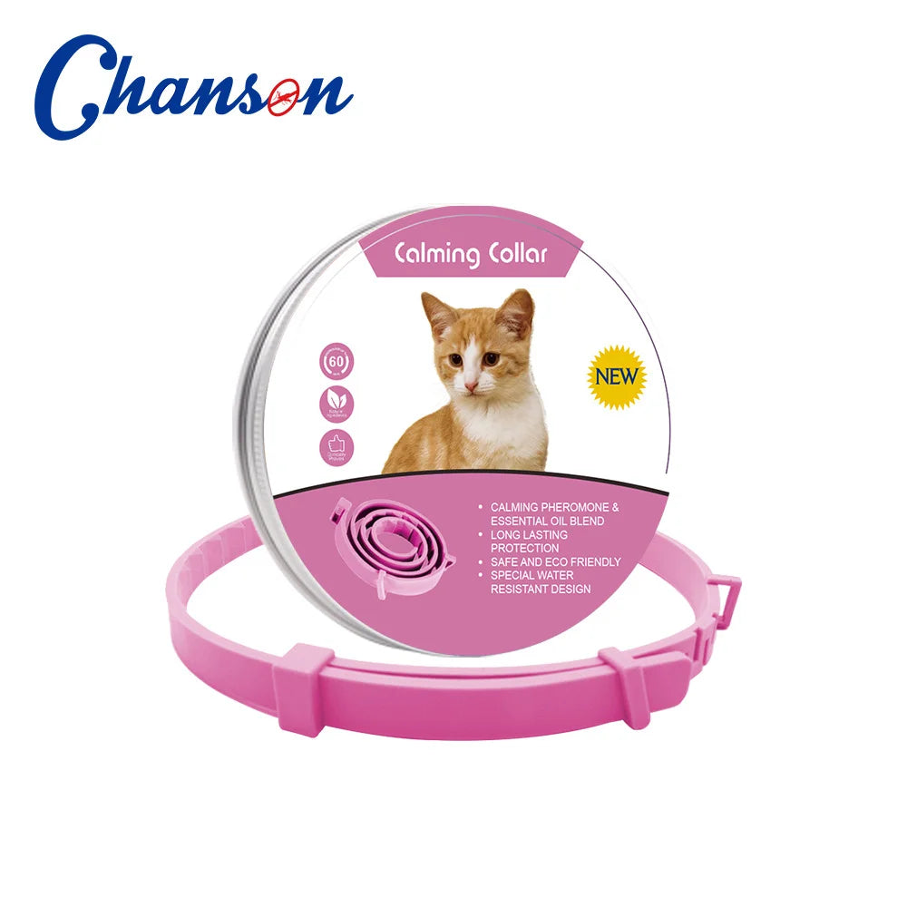 Collier apaisant aux phéromones pour chiens et chats – Réduit l'anxiété – Réglable, naturel et longue durée – Effet relaxant et apaisant