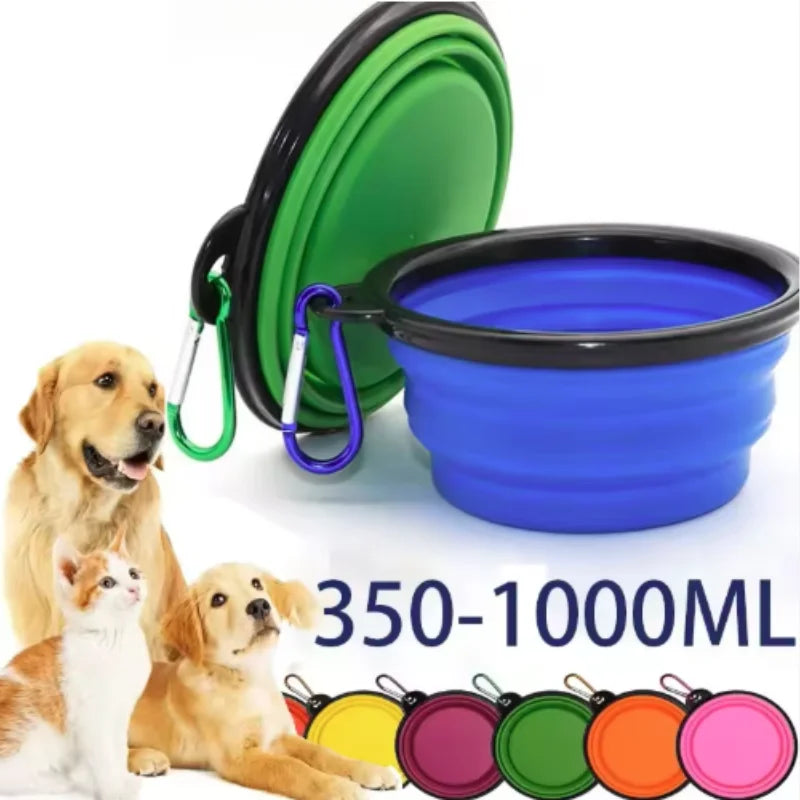 Gamelle portable et durable en TPR pour chiens et chats – Bol pliable en silicone pour l'eau et la nourriture, idéal pour les voyages et l'extérieur.