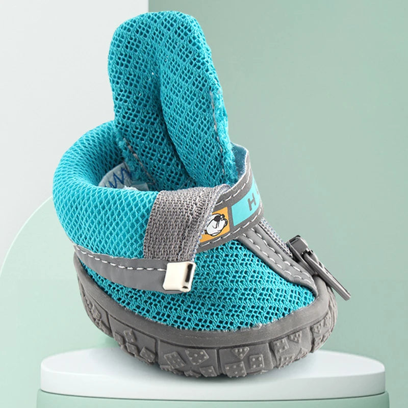 Chaussures pour chiens avec semelles antidérapantes et doublure en peluche épaisse – Protection chaude et respirante pour les pattes (adaptées à la marche et à l'extérieur)