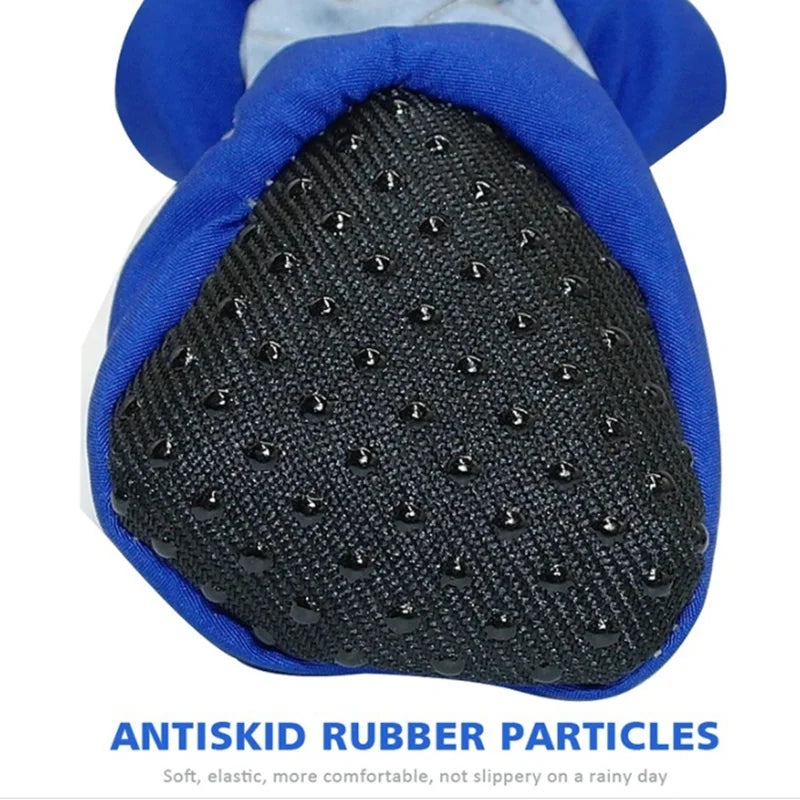 Lot de 4 chaussures imperméables et antidérapantes pour animaux de compagnie (chiens et chats) – Bottines de pluie pour petits chiens, chiots et chats – Accessoires de protection des pattes