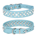 Colliers pour petits chiens et autres animaux de compagnie, colliers en similicuir (PU) avec strass pour chiens et chats, réglables pour éviter que les animaux ne se perdent.