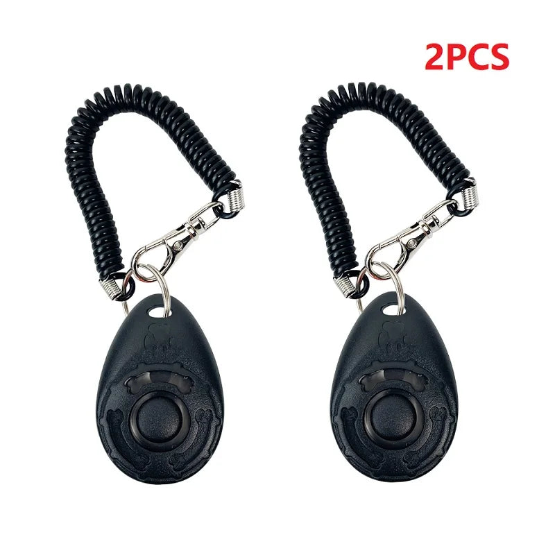 Clicker de dressage pour chiens et chats, avec différents modèles, dragonne ajustable et porte-clés sonore. Répulsif pour chiens.