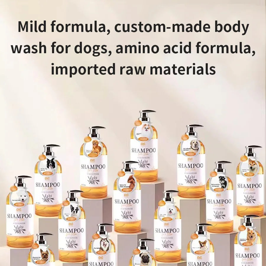 Shampoing et après-shampoing 2-en-1 pour chiens PETCLEAR – Formule douce – Gel de bain pour chiots (500 ml) – Produit de nettoyage spécialement conçu pour les chiens