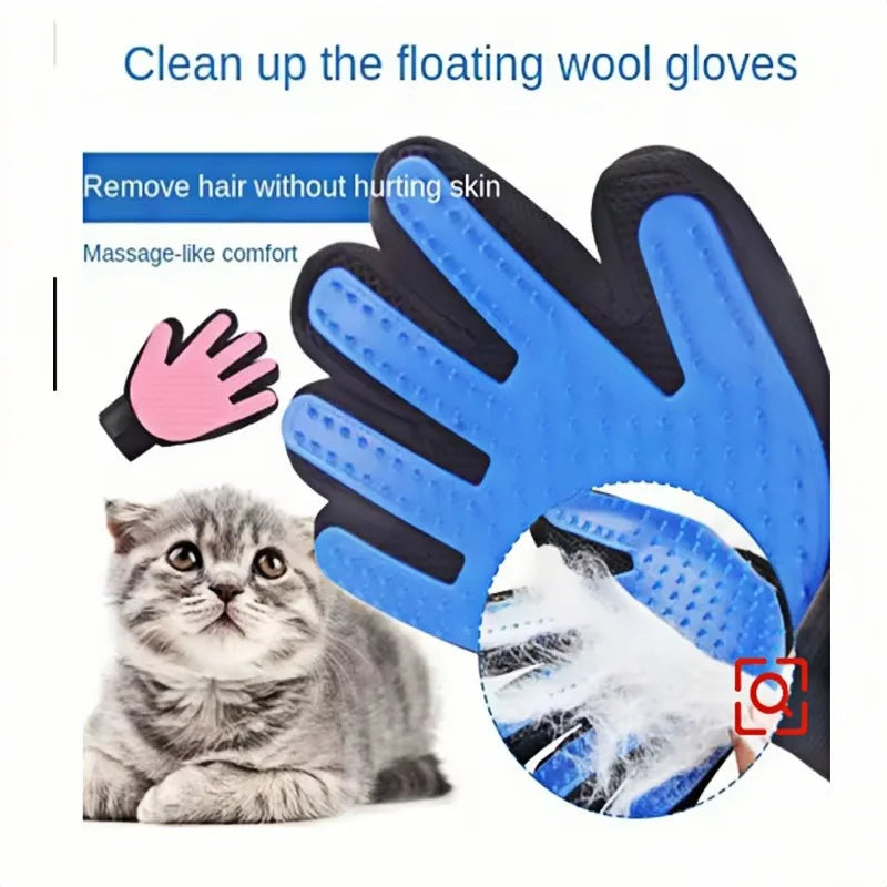 Gant de toilettage et de massage pour animaux (chiens et chats) – Élimination des poils morts, brosse de nettoyage et accessoire pour animaux