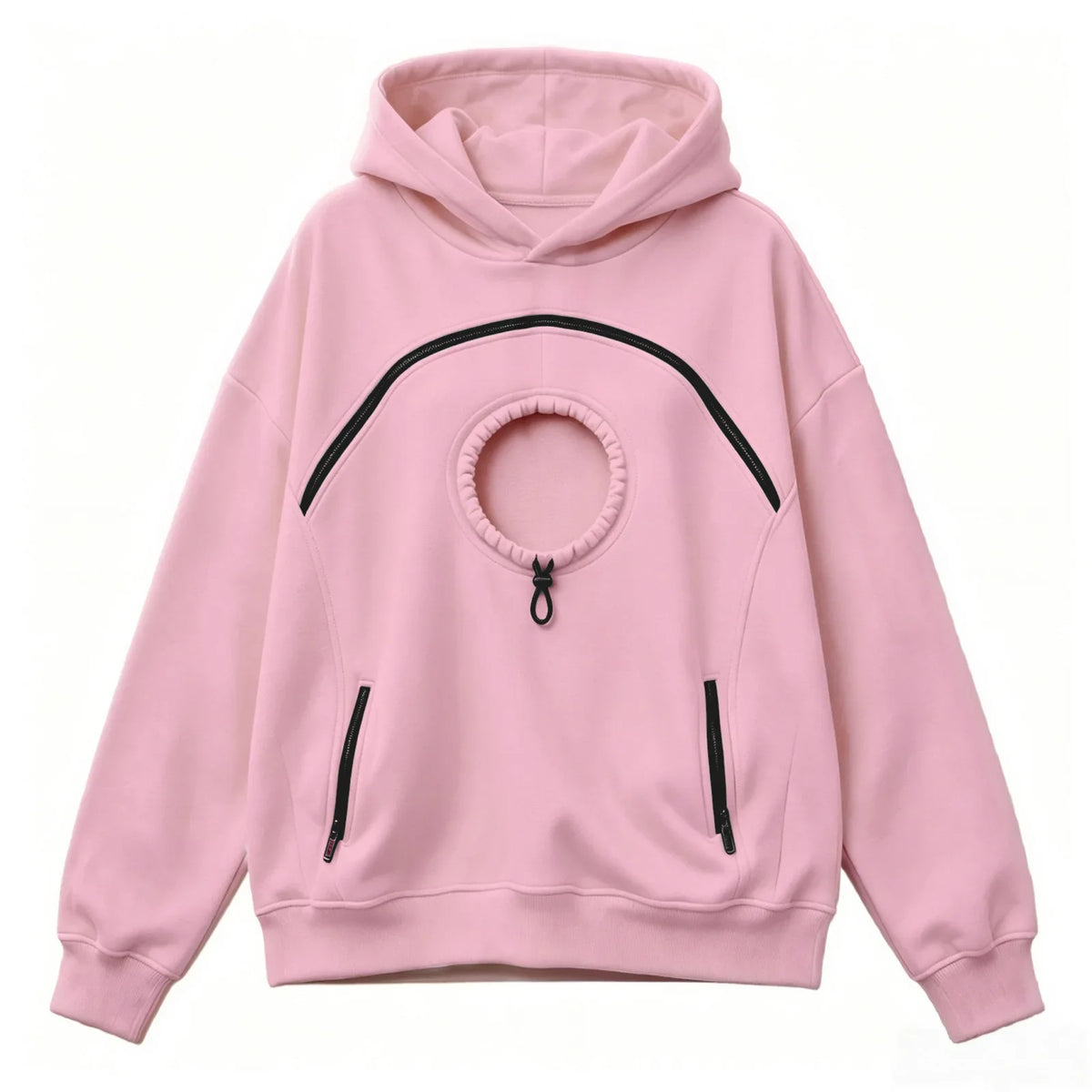 Sweat à capuche en polaire de flanelle épaisse – Tenue assortie pour vous et votre animal, vêtement d'intérieur chaud et ample doté d'une poche pour porter votre animal