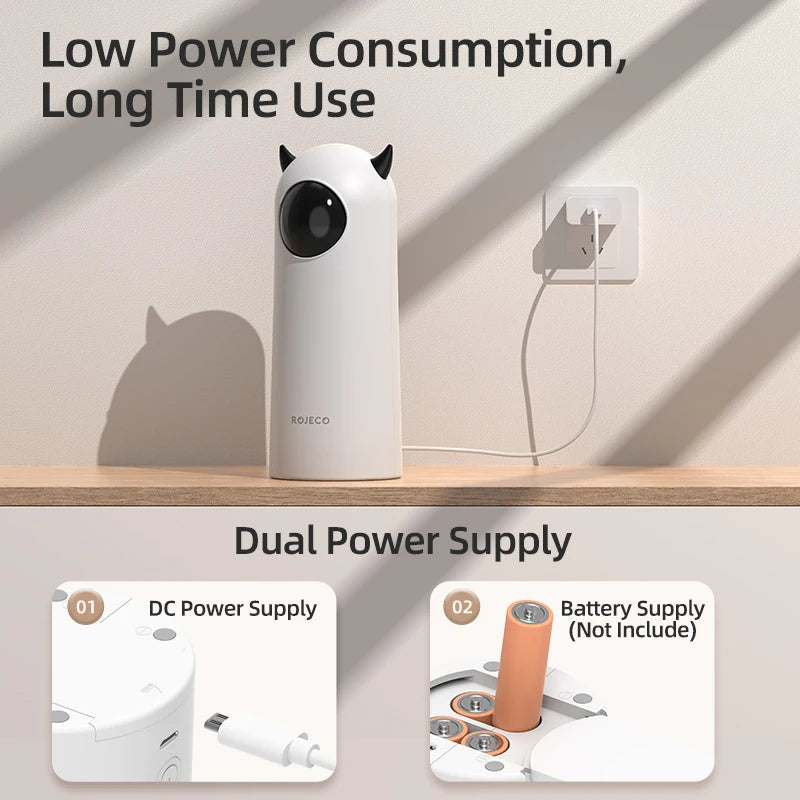 Jouet interactif et intelligent ROJECO pour chats : pointeur laser LED pour l'intérieur, jouet électronique portatif pour taquiner et divertir chats et chiens.
