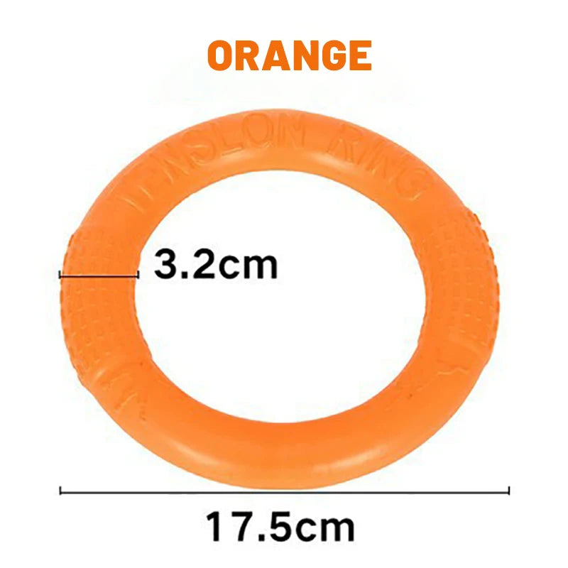 1 jouet orange pour chien – Anneau de traction volant et interactif en EVA pour le dressage, résistant