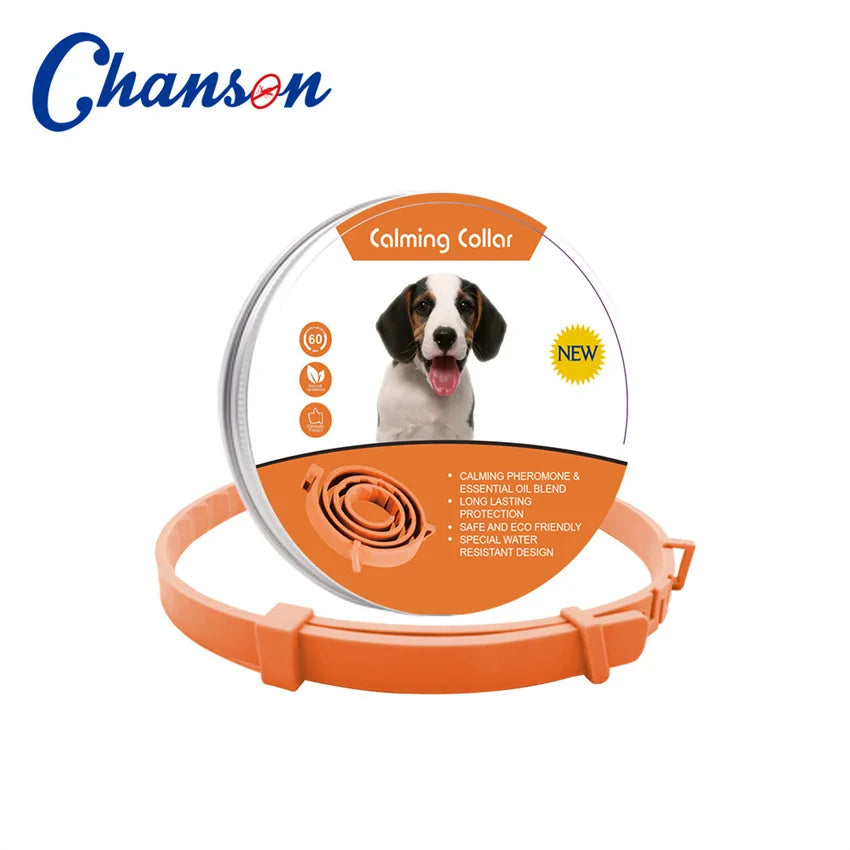 Collier apaisant aux phéromones pour chiens et chats – Réduit l'anxiété – Réglable, naturel et longue durée – Effet relaxant et apaisant