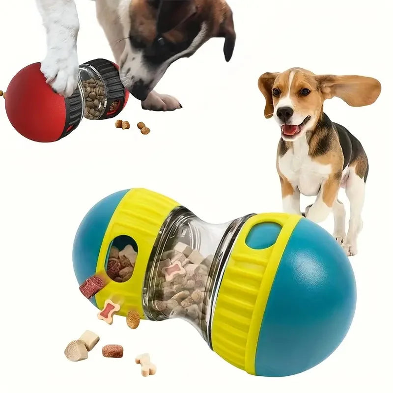 Jouet interactif distributeur de friandises pour chiens – Compatible avec tous les types de gamelles anti-glouton – Jouet en plastique pour animaux – Pour allier plaisir et alimentation saine