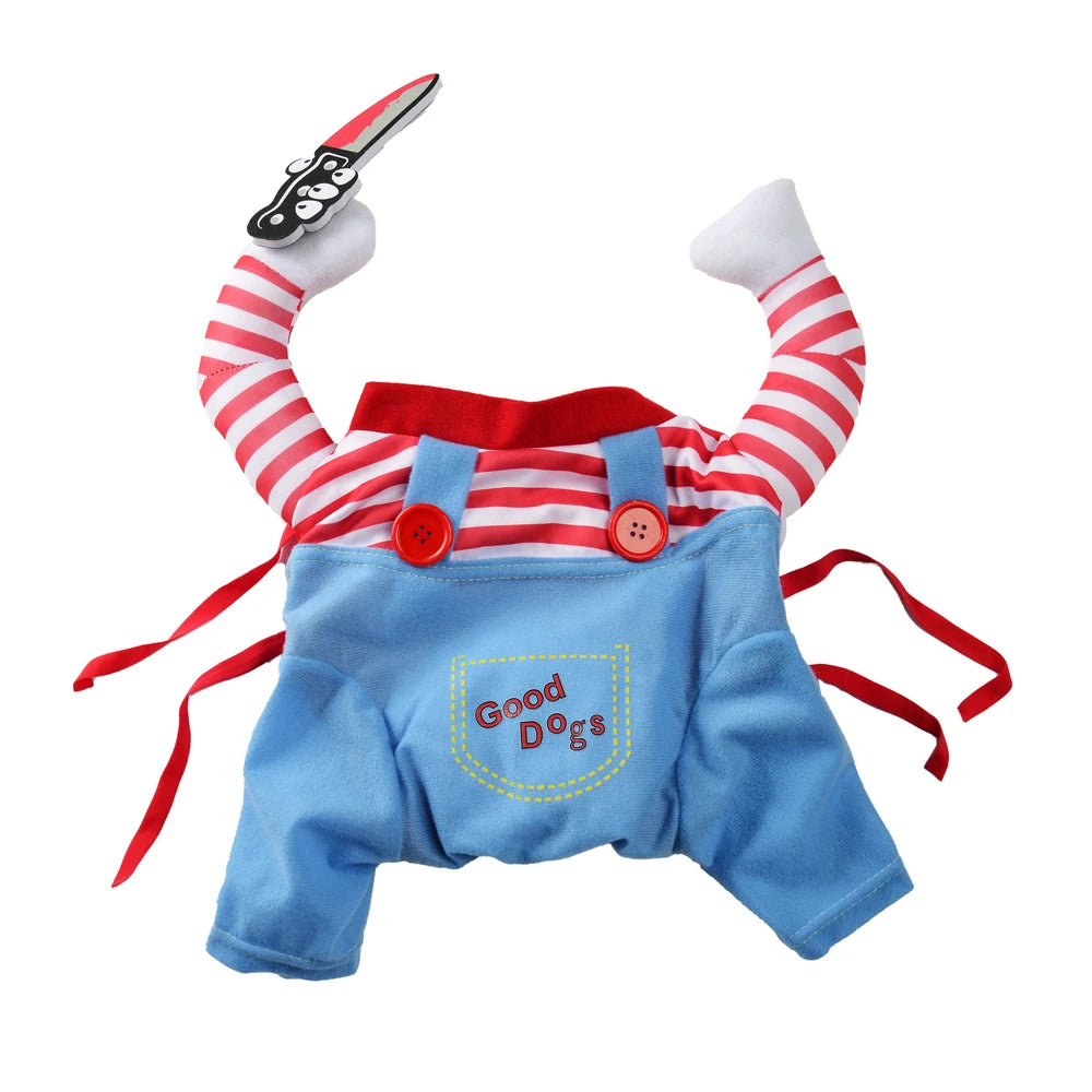 Déguisement d'Halloween amusant pour animaux (chiens et chats) – Pull pour chiot ou petit/moyen/grand chien – Tenue de cosplay pour fête ou soirée costumée