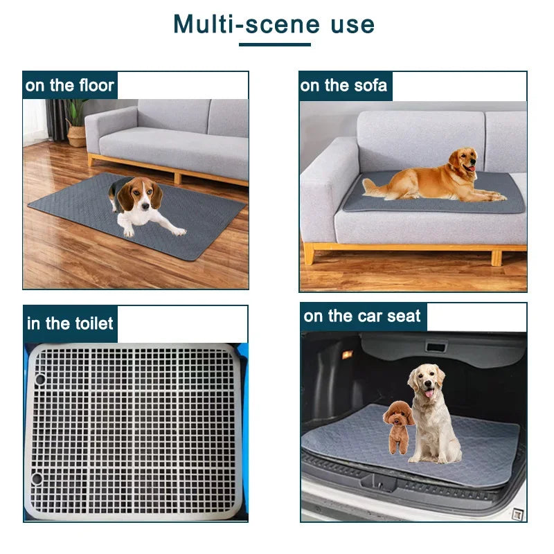 Alèse absorbante et réutilisable pour chien – Tapis d'apprentissage de la propreté lavable, tapis de sol ou protection de siège auto pour animaux