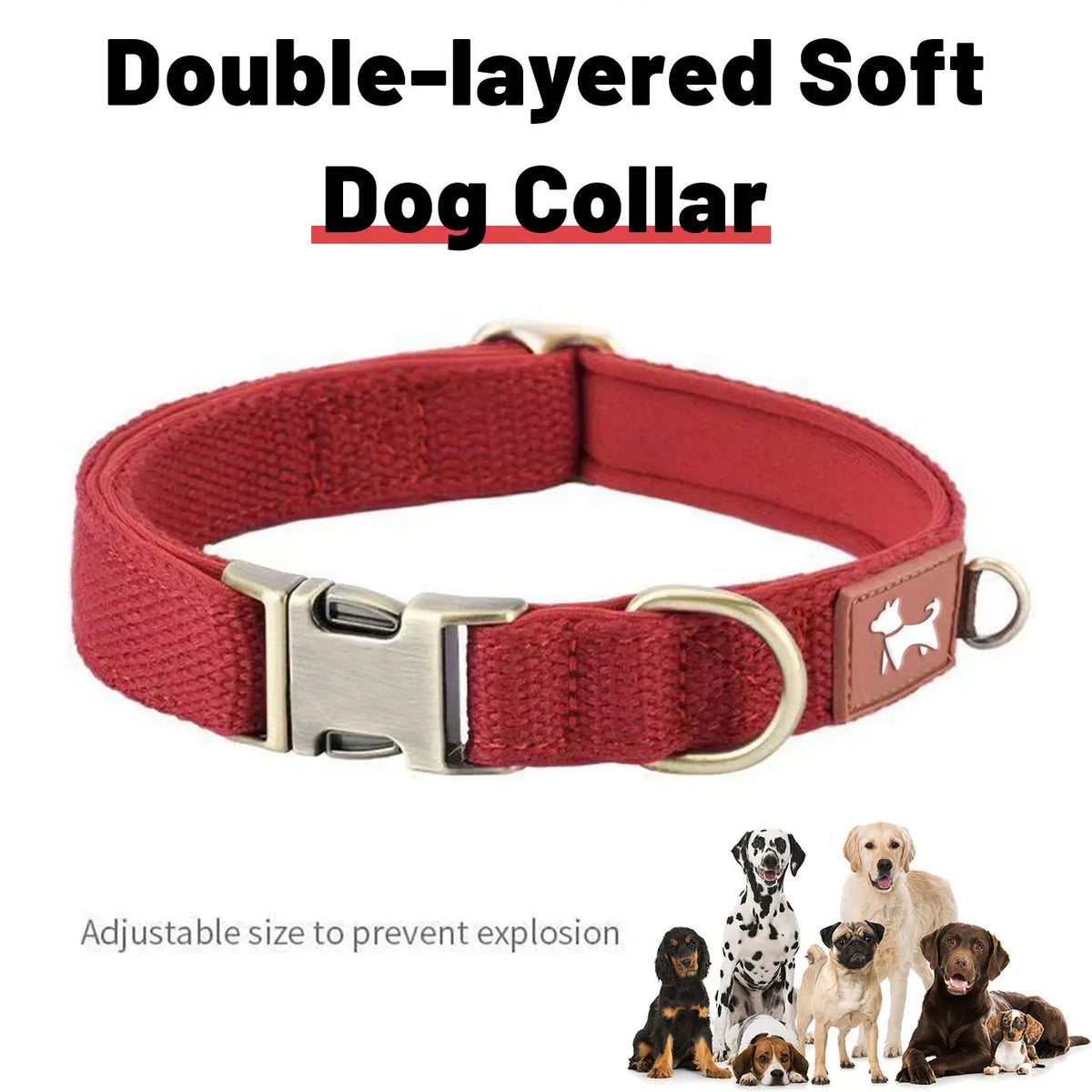 DC001 – Colliers pour chiens et animaux de compagnie, adaptés aux chiens de petite, moyenne et grande taille ; parfaits pour l'extérieur et dotés d'une fonction anti-perte.