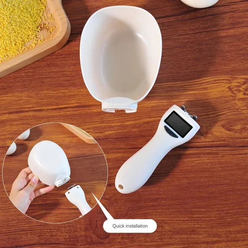 Cuillère-balance électronique pour aliments pour animaux (chiens et chats) – Doseur numérique avec écran LED pour la cuisine