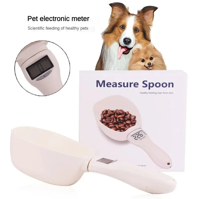 Cuillère-balance électronique pour aliments pour animaux (chiens et chats) – Doseur numérique avec écran LED pour la cuisine
