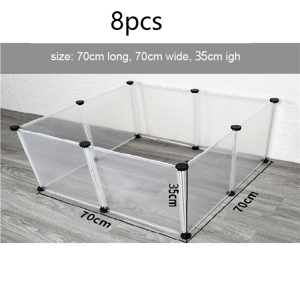 Parc modulable et pliable pour petits animaux (chiens, chats, chatons, lapins, cochons d'Inde, hérissons) – Enclos intérieur/extérieur