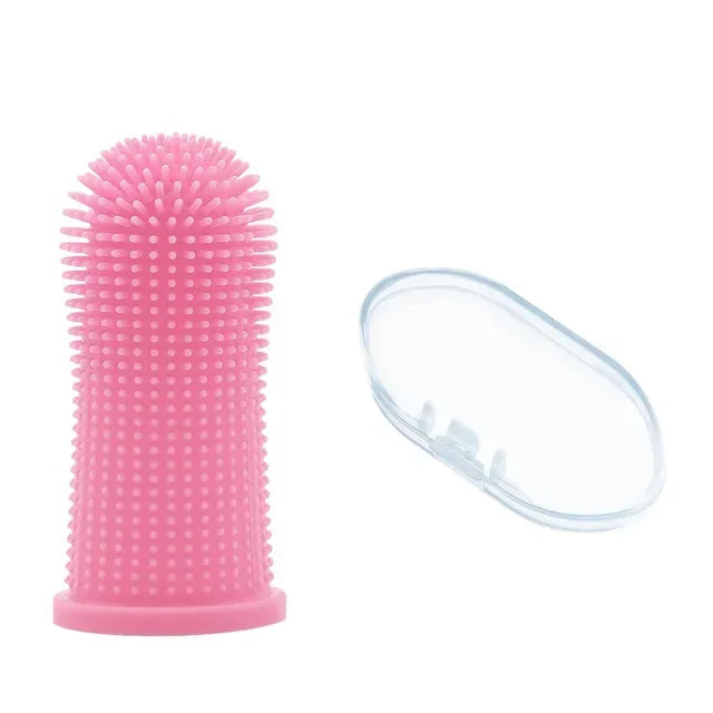 Brosse à dents pour animaux en silicone ultra-doux (format doigt) – Nettoyage des dents et soin de l'haleine – Non toxique – Pour chiens et chats