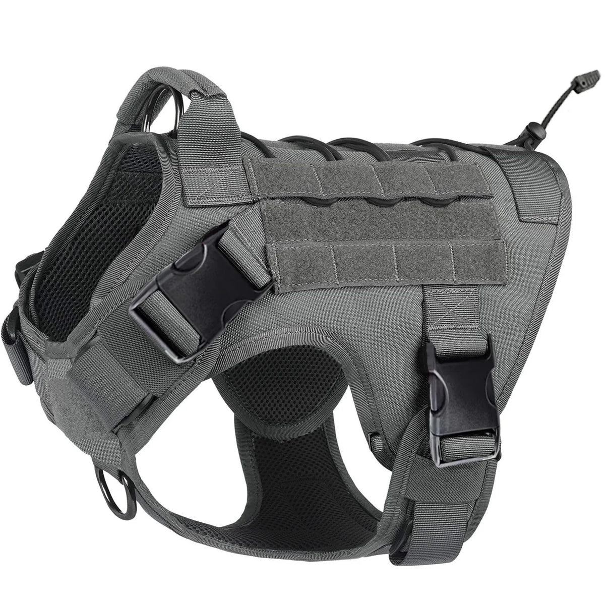 Harnais pour chien, harnais tactique avec poignée, gilet anti-traction pour chien d'assistance avec panneaux auto-agrippants, harnais réglable pour chien .