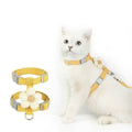 Ensemble harnais et laisse pour chat ou petit chien – Harnais réglable et respirant pour promenades