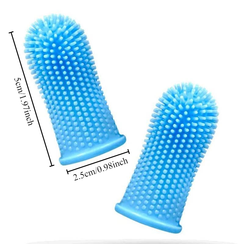 Brosse à dents pour animaux en silicone ultra-doux (format doigt) – Nettoyage des dents et soin de l'haleine – Non toxique – Pour chiens et chats