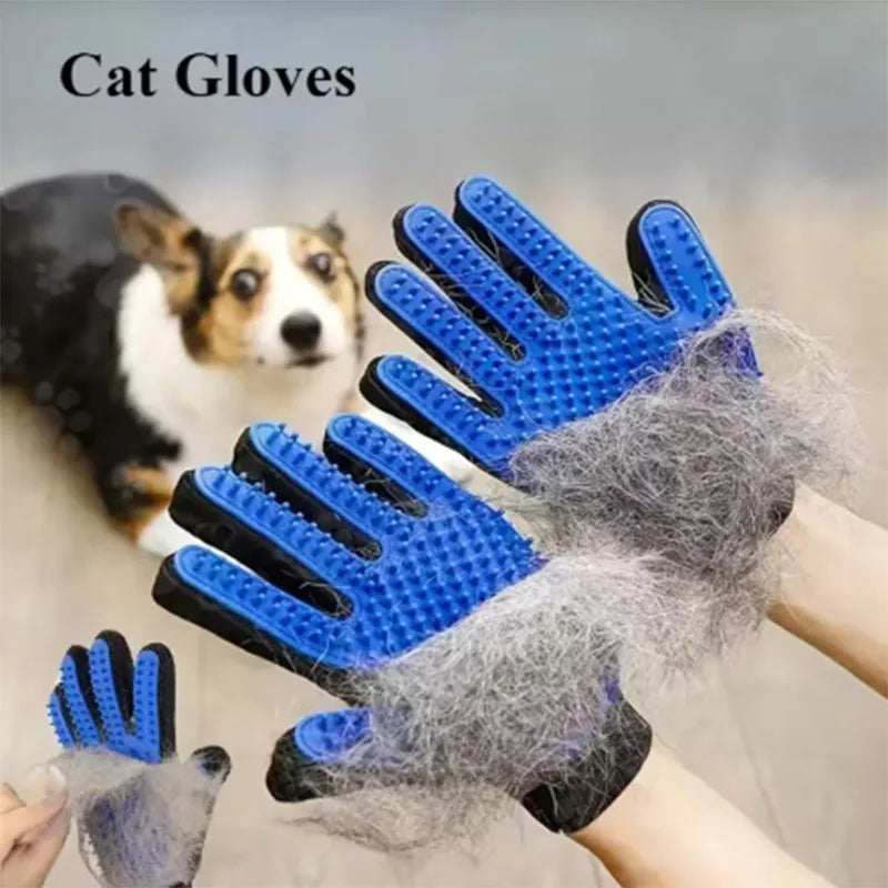 Gant de toilettage et de massage pour animaux (chiens et chats) – Élimination des poils morts, brosse de nettoyage et accessoire pour animaux